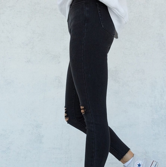 PacSun Black Distressed High Rise Jegging NWT - Picture 3 of 13